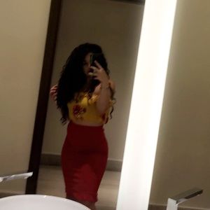 Forever 21 Red Midi Pencil Skirt